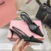 Designer Slingbacks talons hauts femmes sandale chaussures habillées en cuir véritable chaussures formelles sandales de créateur talon haut bride à la cheville chaussures de fête taille 35-40