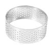 10 Pack 5 Cm Rvs Taart Ring Hittebestendige Geperforeerde Taart Mousse Ring Ronde Ring Bakken Donut Gereedschappen 240227