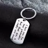 Keychains 12pc Lot I Love You Keychain Dog Tag Stainless Keyring para casal namorada namorada esposa marido Chave Funn282f