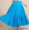 Dresses New Summer Women Skirt Linen Cotton Vintage Long Skirts Elastic Waist Boho Maxi Skirts