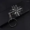 Keychains Arrival Zinc Alloy Material Car Accessory Key Chain Snowflake Keychain Compass Keyring Backpack Pendant Exploration Tool