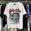 Fashion Hellstar Shirt Mens Rappe Top High American Tide Brand Fun Funny Comic English Letter Stampa sciolto a tutto tondo a maniche corte