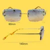 Lunettes de soleil coupées en diamant hommes et femmes fil élégant C Luxury Designer Sun Glasses Driving Shades Outdoor Protect Eyewear Gafas de Sol7928974