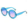Sonnenbrille Punk Bunte runde Frauen Männer Modetient Sonnenbrille weibliche Marke Designerin Süßigkeiten Farbe Brillen Schatten UV400