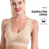 Sutiãs sem costura respirável mulheres camisola sem fio roupa interior colheita superior tamanho grande esportes ginásio correndo fitness yoga fio livre bralette