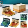 Creative Dragon Model tredimensionella memo-kuddar Sticky Notes 3D Crafts Paper Carving Art Notepad Office Desk Decoration