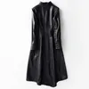 Skórzanie damskie 2024 Oryginalna kurtka jesień płaszcz zimowy damskie ubrania koreańskie vintage prawdziwe owcze skórę czarny wiatr