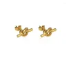 Stud Earrings 2024 18K Gold Plated Stainless Steel Love Knot For Women Nickle Free Jewelry Sensitive Ears