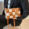 Tasarımcı Kadın Tote Kamera Man Crossbody Çanta Çapraz Vücut Omuz Çanta Örgü Patchwork Mikrofiber Dokuma Çanta 748