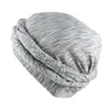 Baretten Tulband Durag Mannen Hoofd Wrap Moslim Hijab Satijn Gevoerde Sjaal Twist DXAA