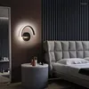 Applique moderne lampes minimalistes salon chambre chevet LED applique noir blanc allée éclairage décor intérieur lumière