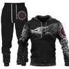 Men's Tracksuits Wolf 3d Printed Hoodie Pants Suit Male Autumn And Winter Casual Sweashirt Pullover Men Tracksuit Set Fashion Clothing