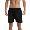 Шорты для бега, мужские дышащие спортивные шорты для фитнеса, летние повседневные быстросохнущие плавки на шнурке с 2 карманами