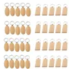 Chaveiros 40 pcs em branco chaveiro de madeira diy tags de madeira presentes amarelo 20 oval 20 retângulo1257o