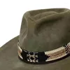 Berets Lã Cowboy Fedora Chapéu para Homens Adulto Performances de Palco Tema Festa Masquerade Dress Up Traje RolePlay