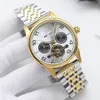 Luksusowe męskie zegarek 42 mm automatyczny ruch mechaniczny zegarek odpornych na zarysowanie szkła mineralnego 316L stal nierdzewna i zegarek kalendarzowy