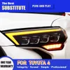 Luz de circulación diurna indicador de señal de giro tipo serpentina para Toyota 4Runner conjunto de faros LED 14-21 accesorios de coche lámpara frontal