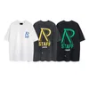 Retro High Street T-Shirt Designer Men T Shirts Summer Short Sleeved Round Mount Letter Printed Cotton Top Top Toe