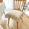 Pillow White Chair Cover Household Lace Ruffled Seat Slipcovers Living Room Kitchen Office Removable Washable Protector S Covers