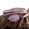 Urok bransolety md moda z koralikami bransoletki biżuteria ręcznie robiona naturalne kamienie 3 pasmowe opuszczenie kropli