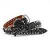 Paski BB Simon Designer Woman Man Rhinestone Skull On Sale Ceinture Homme Szeleton Słynna marka Paski Rhinestones 240305