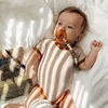 Rompertjes 0-24M Baby Romper 2024 Lente Zomer Jongen Meisje Kleding Korte Mouwen Een Stuk Driehoek jumpsuit Zachte Katoenen Doek