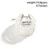 チャームブレスレットIngesight.Z Luxury Multilayer Imitation Pearl Beaded Wide Cuff for Simple Bangles Party Birthday Gifts