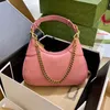 10A Högkvalitativ designer Bag Women Luxury Shoulder Bag Chain Handbag Crossbody Bag Women Classic New Moon Wallet 02