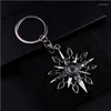 Keychains Arrival Zinc Alloy Material Car Accessory Key Chain Snowflake Keychain Compass Keyring Backpack Pendant Exploration Tool