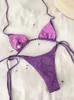 Zrtak Shiny Mayo Seksi Mayo Kadınlar 2022 Katı Mayo Takım Teşhal Bikinis Setleri String Beachwear