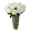 Decorative Flowers Simulated Velvet Rose Pearl Wedding Valentine's Day Wall Decoration Silk Flower Artificial Plant