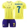 2324 Riyadh Victory Football Uniform No. 7 Cristiano Ronaldo Shirt 10 갈기 성인 어린이 남자와 여자 정장