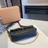 Classic Luxury Designer Women's Bag Gold Rivet Classic Pattern Adjustable Strap Grained Leather Crossbody Shoulder Bag No Box