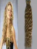 613 Bleach Blonde U Tip Extene Hair Keratine Curly Maszyna Made Remy Pre Bonted Hair 100gstrands U Tip Keratin Hair Extension 9585971