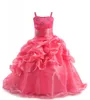 2021 Dziewczęce sukienki konkursowe paski spaghetti kryształowy sznurka balowa suknia balowa dla dzieci kwiat dziewczyny sukienki 2830636