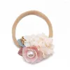 Acessórios de cabelo Crianças Flores Elásticas Headband Princesa Estilo Flor Bebê Europeu e Americano Simples