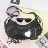 Мужская винтажная зеркальная сумка LE CAGOLE, мотоциклетная сумка в форме полумесяца, клатч через плечо, роскошная женская сумка 7a, дизайнерская сумка, кожаные сумки через плечо, клатч