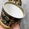 Tazze Piattini Caffè in porcellana di lusso ed elegante set di tazze da tè Bevande Tazza da latte Articoli da cucina Regalo con scatola