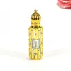Frascos de armazenamento de luxo perfume galvanoplastia mini 15ml ouro bronzeamento roll-on garrafa de vidro vazio frasco de amostra de óleo essencial