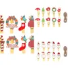 New 10Pcs Clips Wall Photo Banner Clip Mini Wooden Clothespins Christmas Tree Ornament Xmas New Year Party Supplies