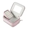 Jewelry Pouches Case Travel Double Zipper Small Box For Rings