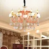 Kroonluchters Europese stijl Eetkamer Modern licht Luxe leven Kristallen kroonluchter Creatieve slaapkamerstudie LED-kaarslamp