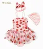 OnePièces Né Bébé Fille Fraise Maillot De Bain Avec Cap Chapeaux Infantile Enfant Tutu Robe Maillots De Bain Bain Enfant Vêtements De Natation2998709