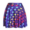 Dresses New Summer Sexy Girl Heart Red Lip Printed Cheering Squad Tutu Skater Women Mini Pleated Skirt