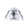 24SS Diseñador para hombre Camisetas largas Mujeres Manga larga Hellstar Studios Records Camiseta con cuello redondo Imprimir Hombres Casual Manga larga Calle Top largo