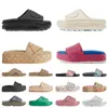 Luxury Designer Sandals Famous 남녀 슬라이딩 샌들 Sliders Flats Flip Flops Platform Animal Print Rubber Slide Sandal Canvas Slippers