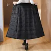 Skirts Thicken Warm Fashion Women Casual Autumn Winter Down Cotton Skirt Button High Waist Slim Hip Lady Spring Outwear Work