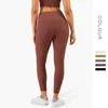 Outros Vestuário Novo tipo de leggings esportivas de cintura alta justas sem linha T com nádegas com nervuras e calças de ioga com borda anti-ondulação para fitness feminino