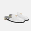 Anpassad Leatherwear Circle Designer Flat Shoes Sandaler för kvinnor och damer Flat Luxury Beach Slippers Femmes Fashion