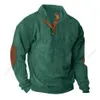 Hot Selling Autumn and Winter New Mens Outdoor Jacket Corduroy Casual stående krage Långärmad tröja